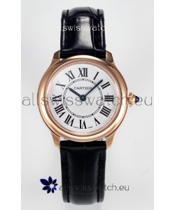Ronde Louis Cartier Super Clone 29MM Rose Gold Watch in Swiss Quartz Movement