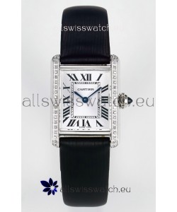 Tank Must Cartier Super Clone Edition 29MM Watch in Steel Casing White Dial 
