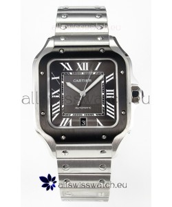 Cartier Santos De Cartier 904L Steel Grey Dial Super Clone Replica 40MM Watch 
