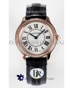 Ronde Louis Cartier Super Clone 29MM Rose Gold Watch in Swiss Quartz Movement