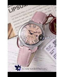 Ballon De Cartier Swiss Automatic Beige Dial Mirror Quality 33MM in Stainless Steel
