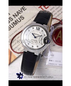 Ballon De Cartier Swiss Automatic White Dial Mirror Quality 33MM in Stainless Steel 