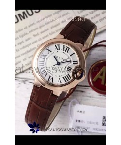 Ballon De Cartier Swiss Automatic 1:1 Mirror Quality 33MM in Rose Gold Plating