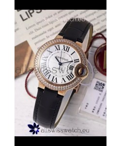 Ballon De Cartier Swiss Automatic 1:1 Mirror Quality 33MM in Rose Gold Plating