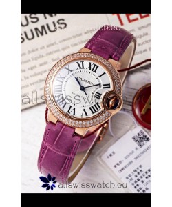 Ballon De Cartier Swiss Automatic 1:1 Mirror Quality 33MM in Rose Gold Plating
