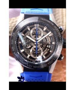 Tag Heuer Carrera Heuer 01 Swiss Replica Watch in Blue Strap 45MM 