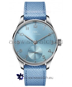 IWC Portugieser Automatic 40 IW358402 Blue Dial in White Gold 1:1 Mirror Replica Watch 