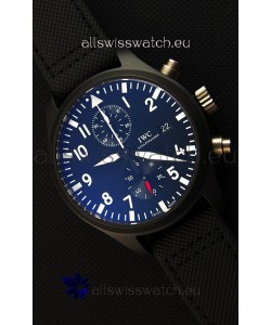 IWC Pilot's Top Gun Chronograph IW389001 1:1 Ceramic Case Ultimate Mirror Replica Watch 