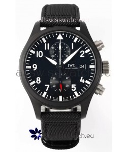 IWC Pilot's Chronograph Top Gun Ceramic IW389001 1:1 Mirror Replica in Black Dial