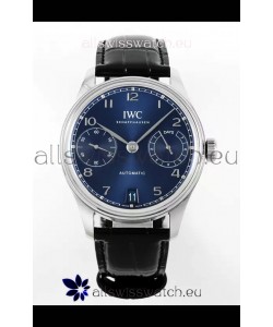 IWC Super Clone Portugieser Swiss 1:1 Mirror Replica Watch Blue Dial Steel Case Watch
