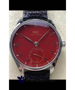 IWC Portugieser Super Clone Automatic 41 IW358315 Red Dial in Steel Case