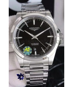 Longines Conquest Automatic Black Dial Automatic Watch in Steel Casing