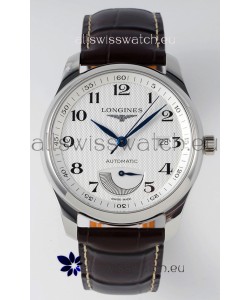 Longines Master Collection Automatic Power Reserve White Dial Swiss Replica Watch Leather Strap