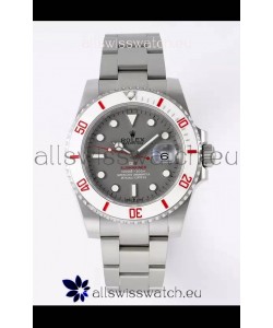 Rolex Submariner DiW Stainless Steel Casing White Ceramic Bezel Grey Dial Edition Watch 