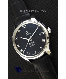 Omega De-Ville Annual Calendar Co-Axial Swiss Replica Watch 1:1 Mirror Edition in Black Dial