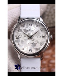 Omega De Ville Floral Dial Swiss Quartz Movement in Steel Casing 