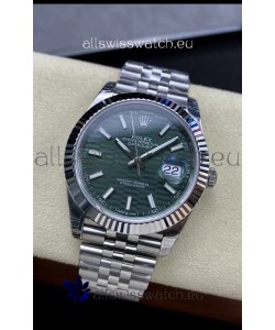 Rolex Datejust Cal.3235 Movement 1:1 Mirror Replica 904L Steel 41MM - Green Fluted Motif Dial