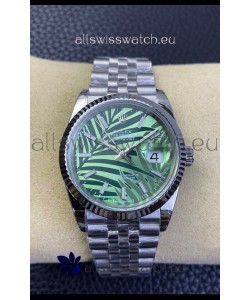 Rolex Datejust Cal.3235 Movement 1:1 Mirror Replica 904L Steel 36MM - Green Palm-Motif Dial