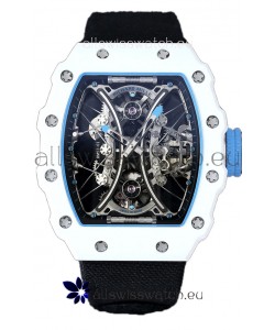 Richard Mille RM53-01 Pablo Mac Donough White TPT CASE Black Nylon Strap Swiss Replica Watch