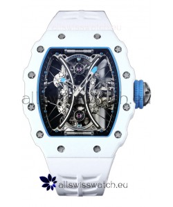 Richard Mille RM53-01 Pablo Mac Donough White TPT CASE White Rubber Strap Swiss Replica Watch