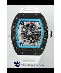 Richard Mille RM055 Black Carbon Casing Blue Rims 1:1 Superclone Genuine Tourbillon Watch 