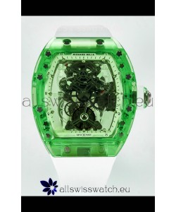 Richard Mille Super Clone 56-01 Transparent Sapphires Casing with Genuine Tourbillon Watch