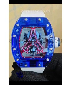 Richard Mille RM52-03 Paris Saint-Germain Tourbillon Blue Sapphires Swiss Replica Watch 