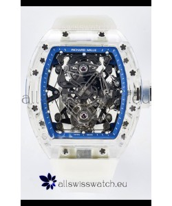 Richard Mille Super Clone 56-01 Transparent Sapphires Casing with Genuine Tourbillon Watch