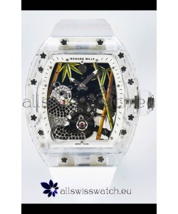 Richard Mille RM26-01 Tourbillon Panda Transparent Sapphires Casing Watch - Super Clone Replica