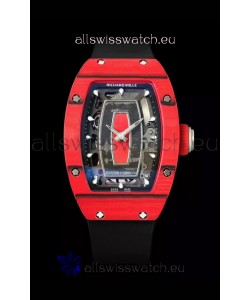 Richard Mille RM07 Red Carbon Casing 1:1 Superclone Swiss Replica Watch