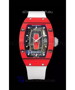 Richard Mille RM07 Red Carbon Casing 1:1 Superclone Swiss Replica Watch