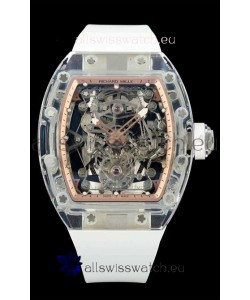 Richard Mille Super Clone 56-01 Transparent Sapphires Casing with Genuine Tourbillon Watch