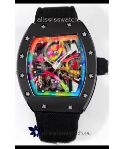 Richard Mille Super Clone RM68-01 Black Ceramic Casing and Strap Tourbillon Swiss Replica