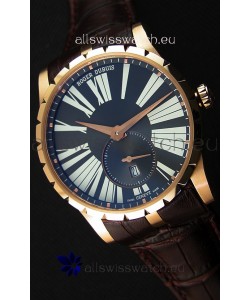 Roger Dubuis Excalibur RDDBEX0587 Pink Gold Grey Dial Swiss Replica Watch