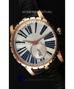 Roger Dubuis Excalibur RDDBEX0587 Pink Gold Steel White Dial Swiss Replica Watch