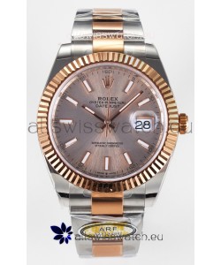 Rolex Super Clone Datejust ETA 3235 Movement 41MM Two Tone Rose Gold Plating and Dial Watch