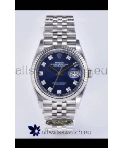 Rolex Datejust 126234 36MM Swiss Replica in 904L Steel in Blue Dial 1:1 Mirror Replica