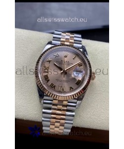 Rolex Datejust 126231-0027 36MM Swiss Replica in 904L Steel in Gold Dial 1:1 Mirror Replica