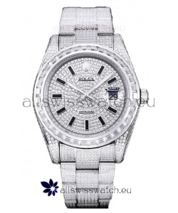 Rolex Datejust 41MM Swiss Replica - Iced Out Edition in Diamonds Dial 