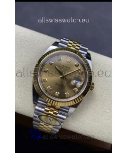 Rolex Datejust M126333 41MM ETA3235 72 Hours Power Gold Diamonds Dial 1:1 Mirror Replica Yellow Gold 904L Steel