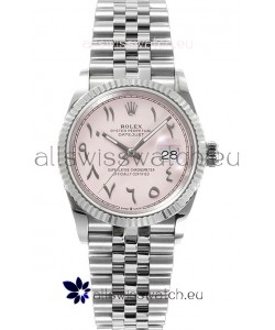 Rolex Datejust M126234 36MM ETA3235 Pink Arabic Dial - 904L Steel Casing 