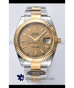 Rolex Datejust Cal.3235 Movement 1:1 Mirror Replica 904L Steel 41MM - Gold Fluted Motif Dial