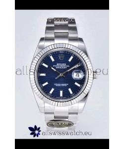 Rolex Datejust Cal.3235 Movement 1:1 Mirror Replica 904L Steel 41MM - Blue Fluted Motif Dial