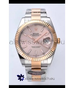 Rolex Datejust Cal.3235 Movement 1:1 Mirror Replica 904L Steel 41MM Two Tone Rose Gold Casing