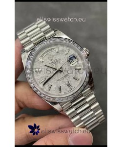 Rolex Day Date Presidential Stainless Steel Meteorite Dial Watch 40MM - 1:1 Mirror Quality