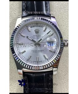 Rolex Day Date 904L Steel Casing Watch in Steel Dial 36MM - 1:1 Mirror Quality 