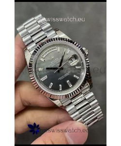 Rolex Day Date Presidential Stainless Steel Grey Pearl Dial Watch 40MM - 1:1 Mirror Quality