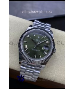 Rolex Day Date Presidential Stainless Steel Green Dial Watch 40MM - 1:1 Mirror Quality
