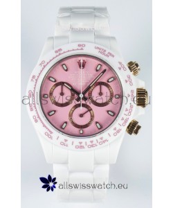 Rolex Daytona AET Remould Pink Dial Full Ceramic Strap Watch in Cal.4130 Movement