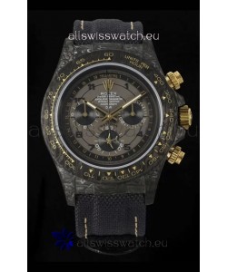 Rolex Daytona Super Clone Watch in Grey Dial Grey Carbon Casing 1:1 Mirror Replica